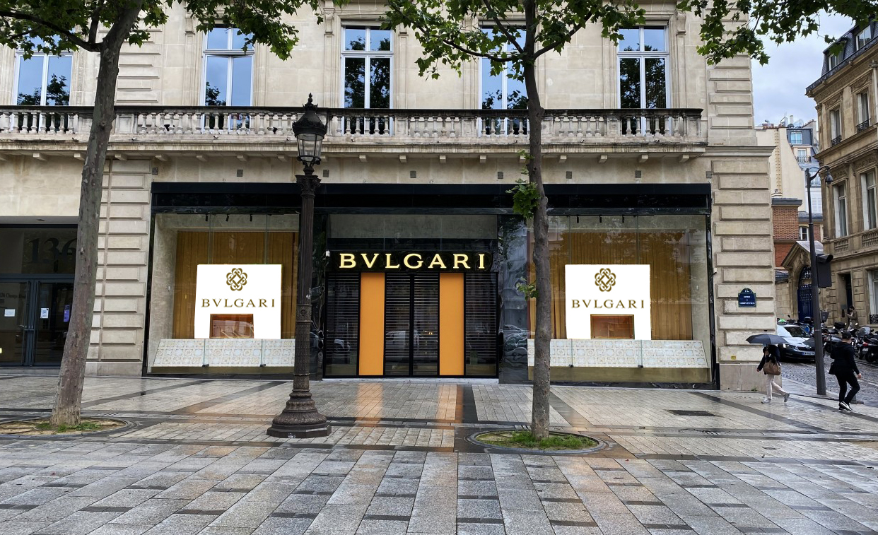 LedWall negozio Francia Bulgari