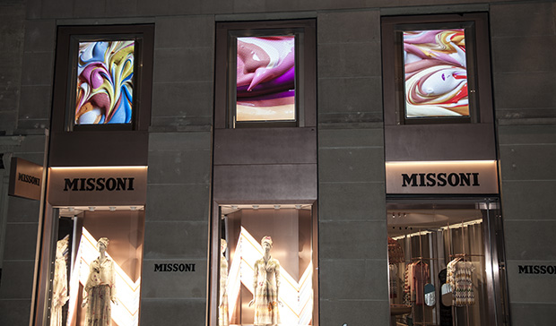 led display shop window