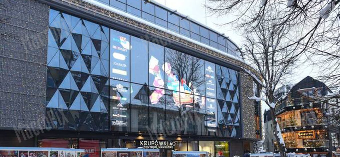transparent led display media facade