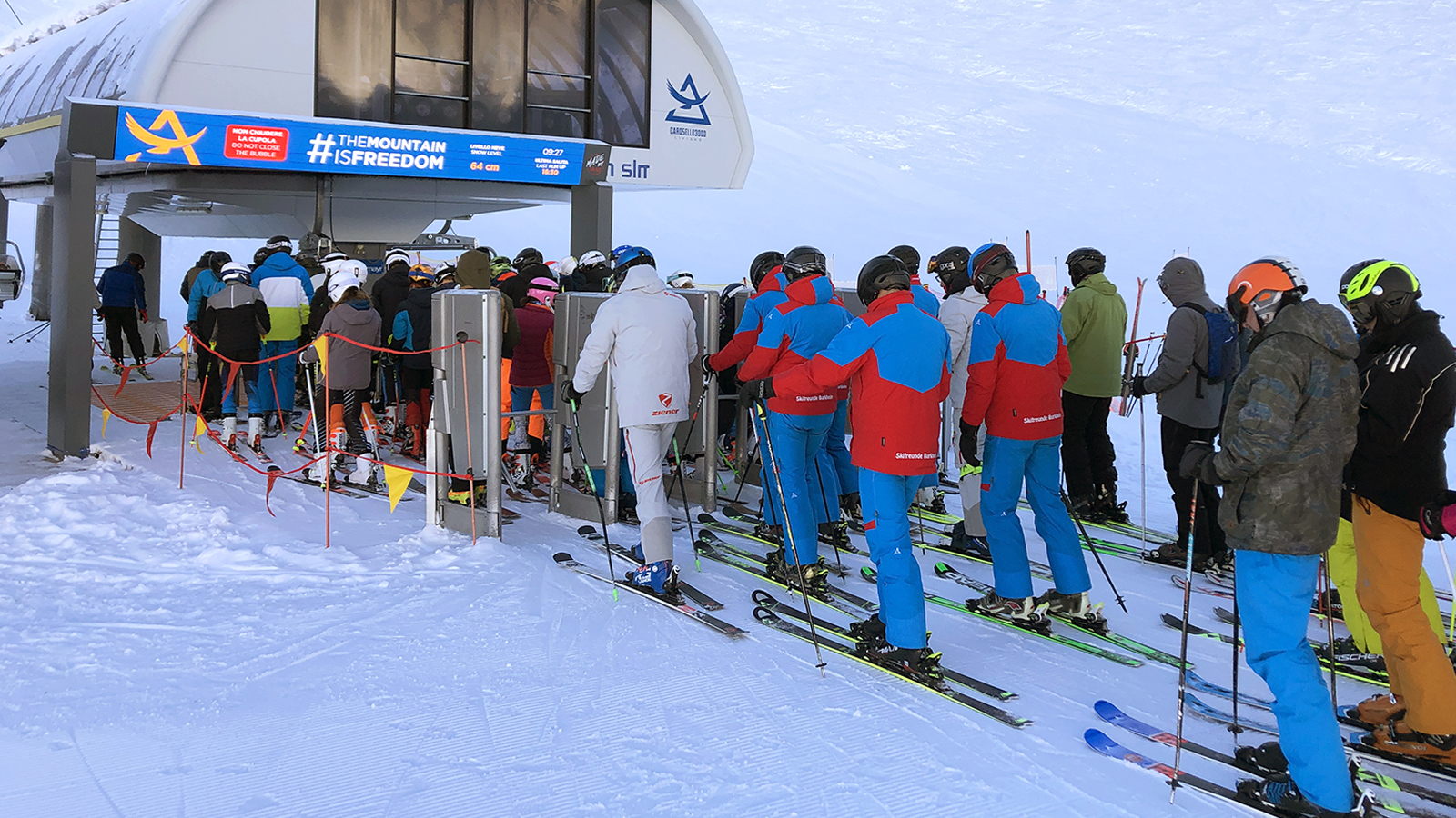 led display banner ski slope