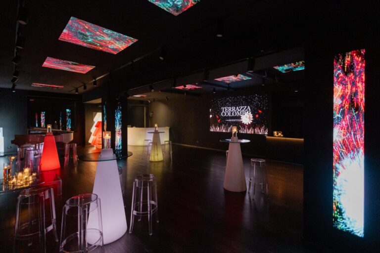 led wall lounge cafe ceiling